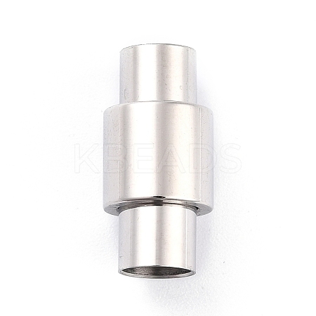 Tarnish Resistant 304 Stainless Steel Magnetic Clasps with Glue-in Ends LS-STAS-F276-04P-1