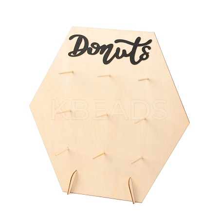 Poplar Wood Donut Rack Supplies Display DJEW-H006-02B-1