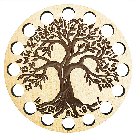 16-Position Wood Embroidery Thread Storage Trays TOOL-WH0056-032-1