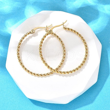 201 Stainless Steel Hoop Earrings LS-EJEW-Q026-13G-A-1