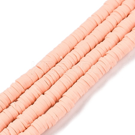 Flat Round Handmade Polymer Clay Bead Spacers CLAY-R067-3.0mm-13-1