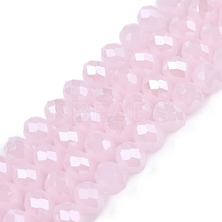Electroplate Glass Beads Strands EGLA-A044-J8mm-A02-1