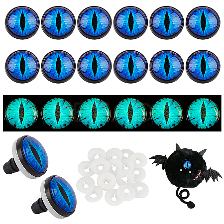 20 Sets Luminous Plastic Safety Craft Eye DIY-PH0022-63C-1