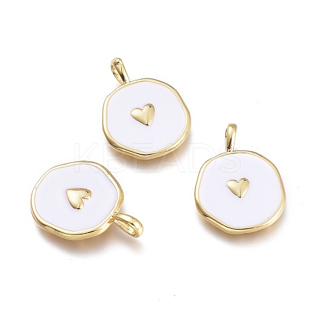 Brass Enamel Pendants LS-KK-K248-04G-1