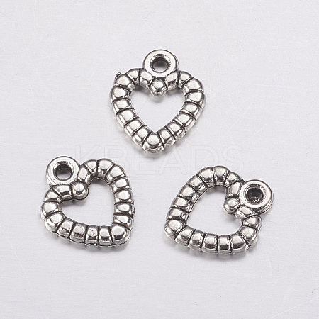 Heart Tibetan Style Alloy Charms LS-AC0324-1
