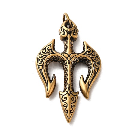304 Stainless Steel Big Pendants LS-STAS-D091-01AG-1
