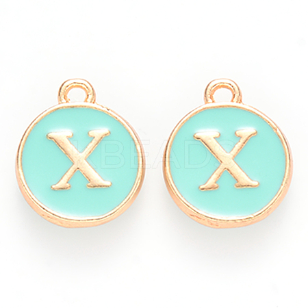 Golden Plated Alloy Enamel Charms ENAM-S118-05X-1
