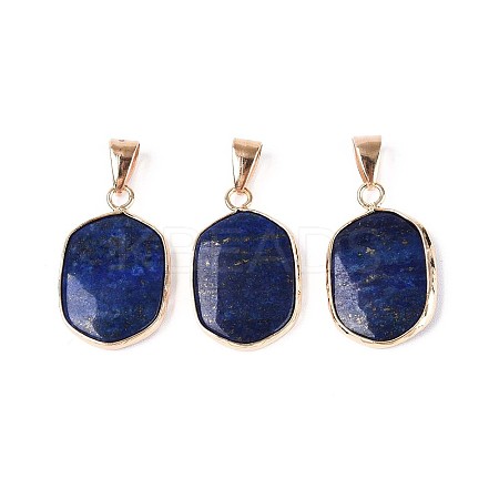 Natural Lapis Lazuli Pendants G-N349-04B-G-1