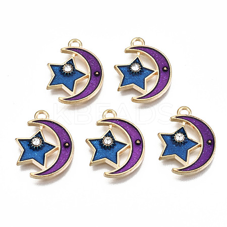 Alloy Enamel Pendants X-ENAM-S126-007-RS-1