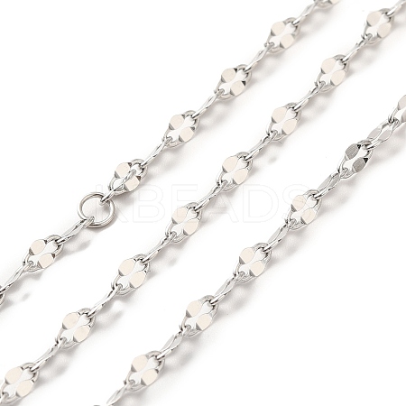 Tarnish Resistant 304 Stainless Steel Dapped Chains STAS-B040-01P-1