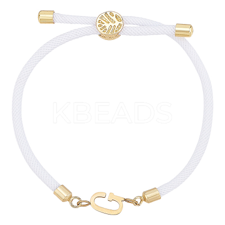 1pc Adjustable Nylon Cord Slider Bracelets for Women BJEW-LP0001-33G-G-1