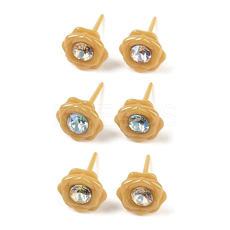 Hypoallergenic Bioceramics Zirconia Ceramic Stud Earrings EJEW-C111-10E-1