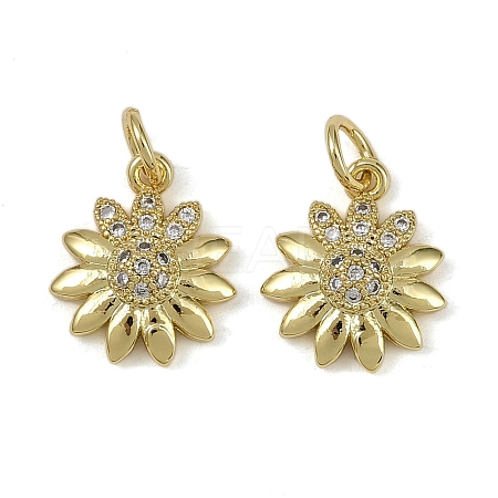 Brass Micro Pave Cubic Zirconia Pendants KK-I358-063G-A-1