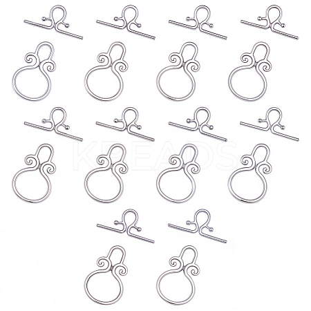 10Pcs 304 Stainless Steel Toggle Clasps STAS-BBC0008-32P-1