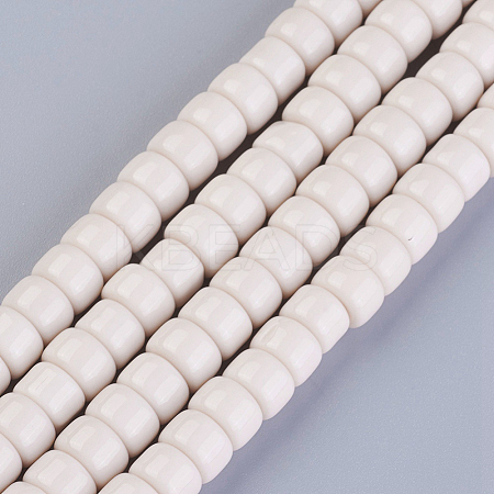 Opaque Solid Color Glass Beads Strands X-GLAA-A036-I04-1