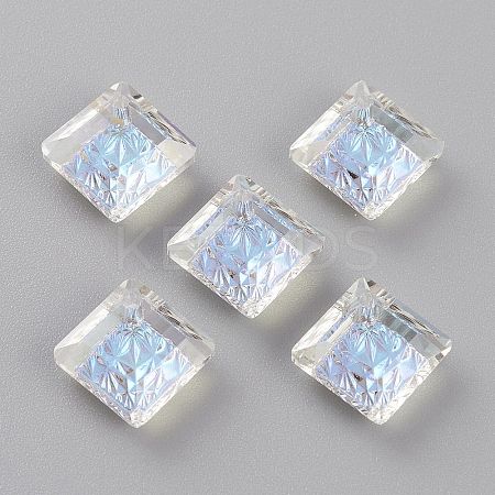 Embossed Glass Rhinestone Pendants GLAA-J101-03A-001MO-1
