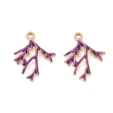 304 Stainless Steel Enamel Pendants STAS-Q119-12G-05-1