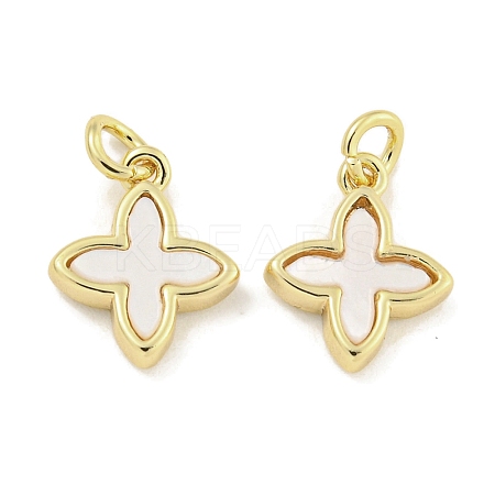 Brass with Sea Shell Charms KK-Q820-15G-1
