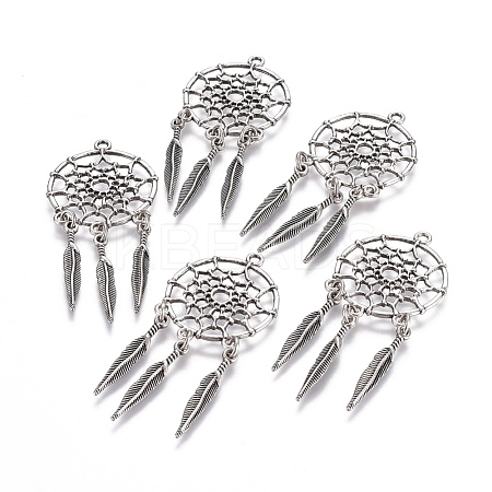Tibetan Style Alloy Pendants TIBE-Q054-14TAS-NR-1