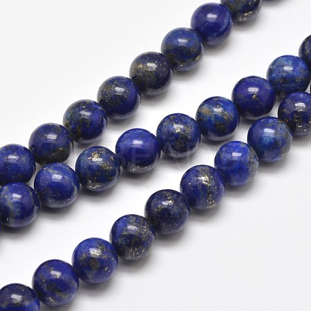 Natural Lapis Lazuli Round Bead Strands X-G-E262-01-12mm-1