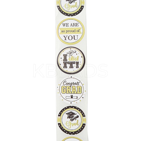 Graduation Theme Stickers Roll X-DIY-H167-04B-1