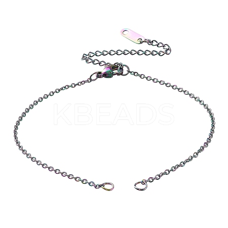304 Stianless Steel Cable Chain Bracelet Making STAS-CJ0001-135M-1