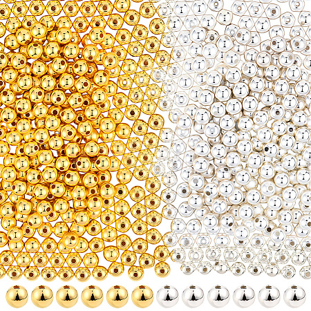 600Pcs 2 Colors CCB Plastic Beads CCB-PA0001-04D-1