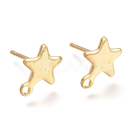 304 Stainless Steel Stud Earring Findings STAS-K212-05G-1