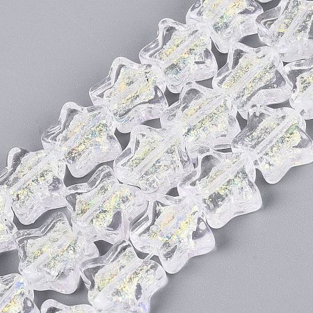 Handmade Foil Glass Beads Strands FOIL-Q002-07F-1