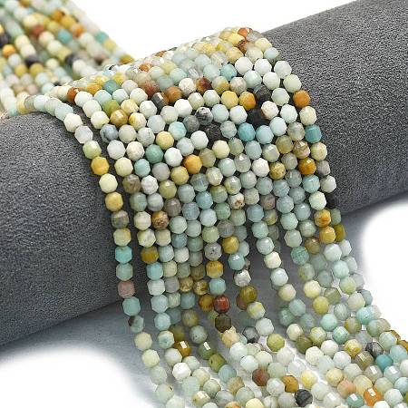 Natural Flower Amazonite Beads Strands G-A260-A32-01-1