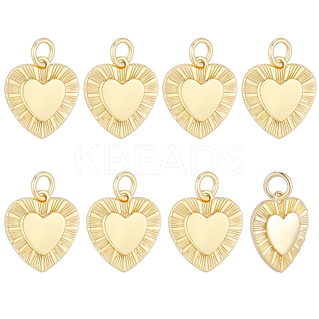 10Pcs Brass Pendants KK-BBC0025-18-1