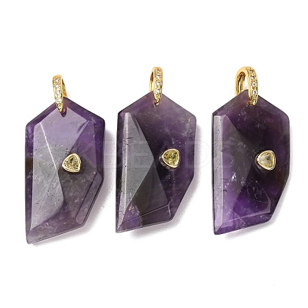 Natural Amethyst Pendants GG-CBA51ED-04G-02-1
