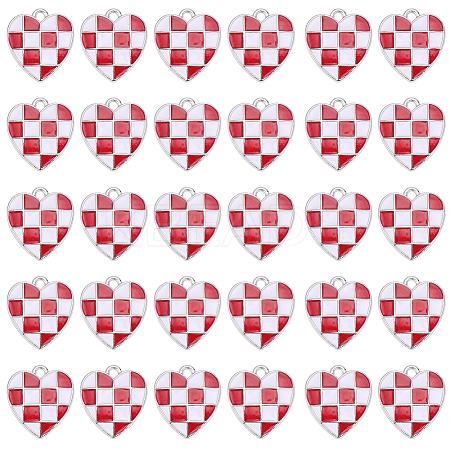 30Pcs Alloy Enamel Pendants ENAM-SC0007-61A-1