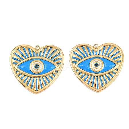 304 Stainless Steel Enamel Pendants STAS-G394-07G-02-1