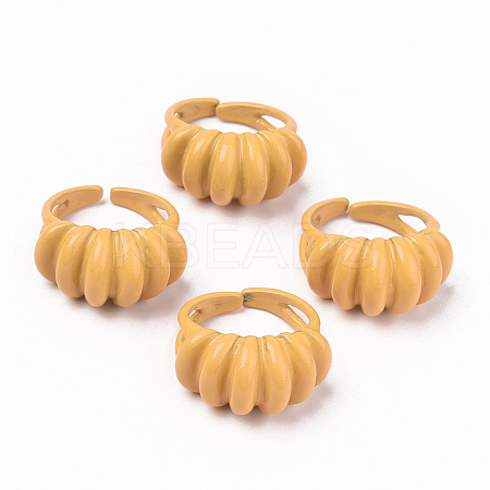 Spray Painted Alloy Cuff Rings RJEW-T011-24A-RS-1