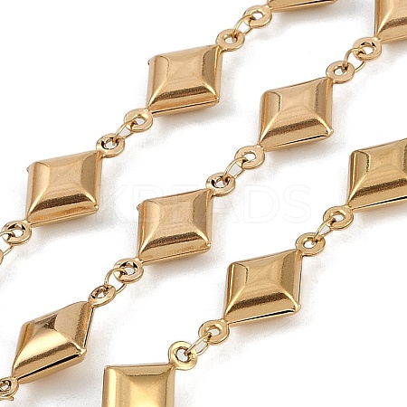 304 Stainless SIon Plating(IP) 304 Stainless Steel Rhombus Link Chains CHS-Z002-02G-1