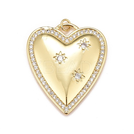Brass Micro Pave Cubic Zirconia Pendants KK-A161-04G-1