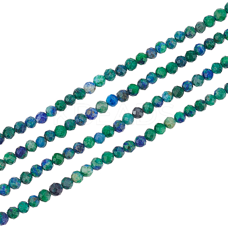 2 Strands Natural Chrysocolla & Lapis Lazuli Beads Strands G-DC0001-04-1