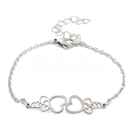 Non-Tarnish Stainless Steel Cable Chain Link Bracelets for Women Men LS-STAS-Z061-01P-09-1