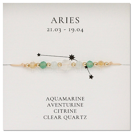 Natural Gemstone Constellation Beaded Bracelets NR2952-1-1
