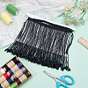 1 Yard Polyester Lace Trims with Glass Beaded Tassel OCOR-BC0007-85-5