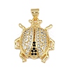 Brass Micro Pave Cubic Zirconia Pendants KK-A260-07B-G-1