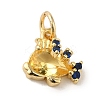 Brass Micro Pave Cubic Zirconia Pendants KK-R162-014C-G-1