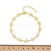 Brass Micro Pave Clear Cubic Zirconia Link Chain Bracelets for Women BJEW-A090-11E-G-5