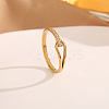 304 Stainless Steel Micro Pave Clear Cubic Zirconia Finger Rings FS-WG74BF6-02-1