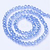 Electroplate Glass Beads Strands X-EGLA-A034-T8mm-B09-2
