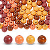 160Pcs 4 Colors Spray Painted Wood European Beads WOOD-GL0001-20-1