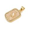 Brass Micro Pave Cubic Zirconia Pendants KK-D424-21A-G-2