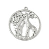 304 Stainless Steel Giraffe Pendants STAS-S186-07A-P-1