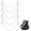 Natural Crystal Bullet Pendant Shoe Decoration Double Strand Curb & Cable Chain FIND-PH01456-1
